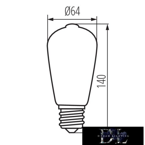 KANLUX XLED ST64C 7W-NW E27 4000K 806 lm