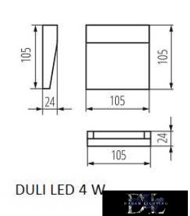 KANLUX DULI LED 4W-NW-L-GR lamp 