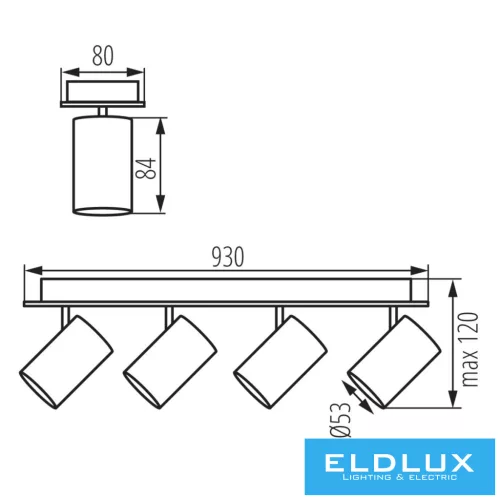 KANLUX EVALO EL-4I B-SR lamp GU10