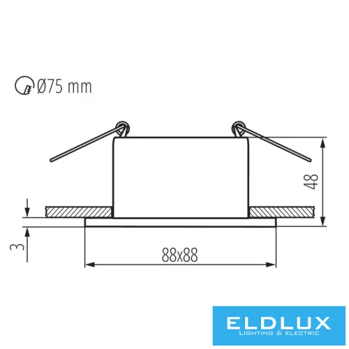 KANLUX GLOZO DSL SR/W decorative frame SPOT