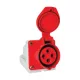 WALL-MOUNTED INDUSTRIAL PLUG HT-134 63A IP44 3P+E 400V