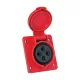 FLUSH-MOUNTED INDUSTRIAL PLUG HT-424 32A IP44 3P+E 400V 