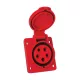 FLUSH-MOUNTED INDUSTRIAL PLUG HT-425 32A IP44 3P+N+E 400V