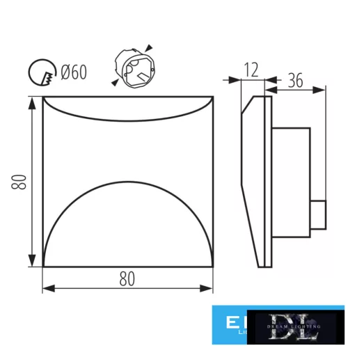 KANLUX EXIN LED L B-NW stair lighting fixture