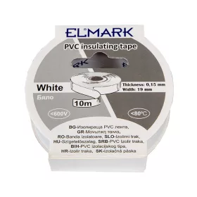 INSULATING TAPE 10 m x 19 mm WHITE
