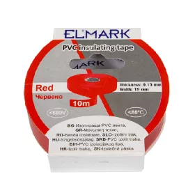 INSULATING TAPE 10 m x 19 mm RED