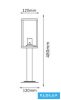 UNIVERSO Outdoor standing lamp E27 Max.60w D130x480mm IP44 black 5 years