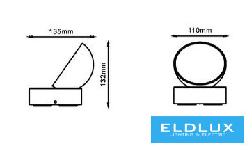 UNIVERSO Outdoor wall lamp 12w 720lm CCT with switch 110x135x135mm IP54 gray 5 years