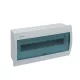 PLASTIC DISTRIBUTION BOX 18 MODULES - RECESSED, WITH BLUE COVER