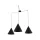 TK LIGHTING PENDANT LAMP CONO 6629 3XE27 BLACK