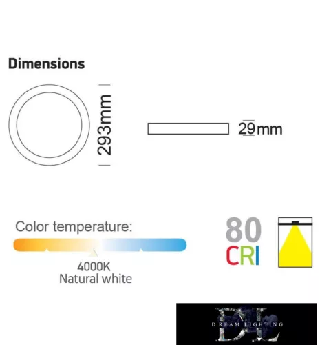 OSRAM chip  Ceiling lamp 20W 4000K white