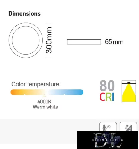 OSRAM chip Ceiling light with PIR motion sensor 20W 4000K white