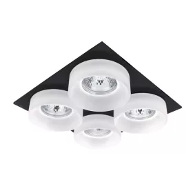 SA-045/4 SPOT LIGHT 4XGU5.3 SQUARE BLACK/WHITE