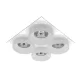 SA-045/4 SPOT LIGHT 4XGU5.3 SQUARE WHITE/WHITE