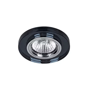 BLACK GLASS CIRCULAR SPOTLIGHT MR16