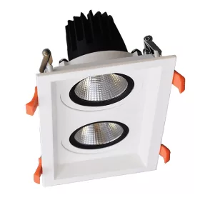 DOUBLE LED MOVABLE SPOTLIGHT 2X15W 230V 3000K WHITE
