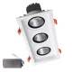 THREE-LIGHT SPOTLIGHT 3X15W 230V 3000K WHITE+EMERGENCY KIT