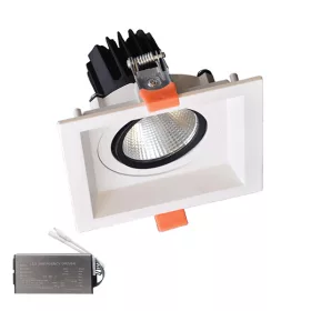 ANGULAR LED SPOTLIGHT 30W 230V 3000K WH+EMERGENCY KIT