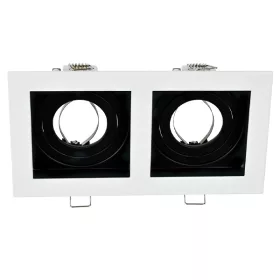 EL-110SQ2 SQ. RECESSED LAMP GU10 WHITE AND BLACK