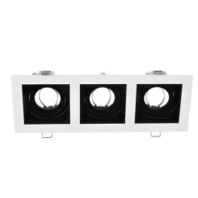 EL-110SQ3 SQ. RECESSED LAMP GU10 WHITE AND BLACK