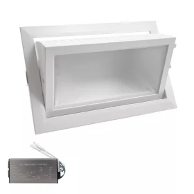 RECESSED DOWN LIGHT EL-6705 40W 4000K, WHITE+EMERGENCY KIT