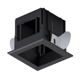 MODENA 1 MODULE RECESSED BOX WITH BLACK FRAME