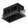 MODENA 2 MODULE RECESSED BOX WITH BLACK FRAME