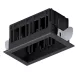MODENA 2 MODULE RECESSED BOX WITH BLACK FRAME