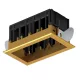 MODENA 2 MODULE RECESSED BOX WITH BRASS FRAME