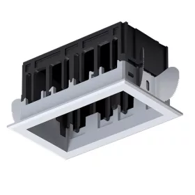 MODENA 2 MODULE RECESSED BOX WITH WHITE FRAME