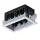 MODENA 2 MODULE RECESSED BOX WITH WHITE FRAME