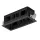MODENA 3 MODULE RECESSED BOX WITH BLACK FRAME