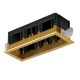 MODENA 3 MODULE RECESSED BOX WITH BRASS FRAME