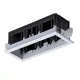 MODENA 3 MODULE RECESSED BOX WITH WHITE FRAME