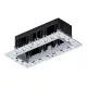 MODENA 3 MODULE RECESSED BOX WITHOUT FRAME