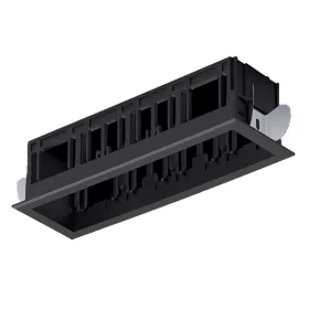 MODENA 4 MODULE RECESSED BOX WITH BLACK FRAME