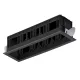 MODENA 4 MODULE RECESSED BOX WITH BLACK FRAME