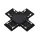 EL-XC X-CONNECTOR FOR ULTRA SLIM MAGNET. RAIL BLACK