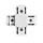 EL-XC X-CONNECTOR ULTRA SLIM MAGNET. RAIL WHITE