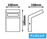 UNIVERSO Outdoor wall lamp 10w 720lm 4000k 110° IP54 Anthracite 100x109x160mm