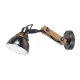 ALEGRA WALL LAMP 1XE14 BLACK/WOOD