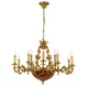 ALEXANDER CHANDELIER 12XE14 YELLOW BRASS