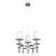 BARBARA CHANDELIER 3XE14 WHITE/CHROME