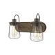 BIANCA WALL LAMP 2XE27 BLACK/WOOD