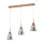 BRADLEY HANGER 3XE27 GREY/WOOD