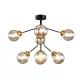 BUBBLES CHANDELIER 8XE14 AMBER GLASS