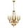 CHARLES CHANDELIER 19XE14 YELLOW BRASS/JADE