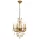 DARIAN CHANDELIER 6XE14 YELLOW BRASS/CRYSTALS