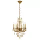 DARIAN CHANDELIER 6XE14 YELLOW BRASS/CRYSTALS