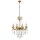 EDWARD CHANDELIER 8XE14 YELLOW BRASS/JADE